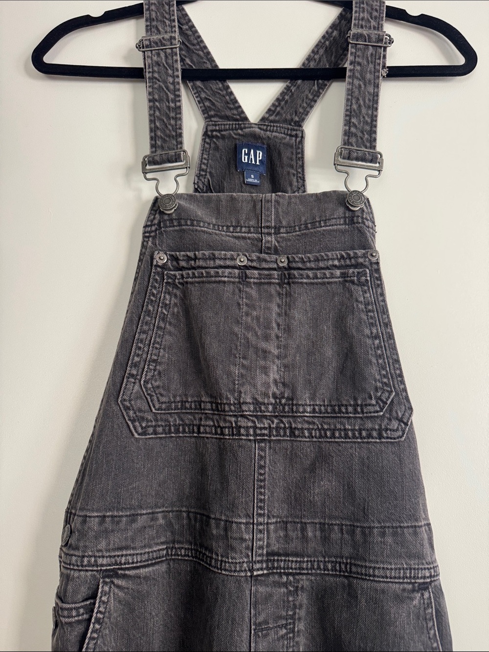 GAP Women's Black Denim Overalls - Picture 2 of 6